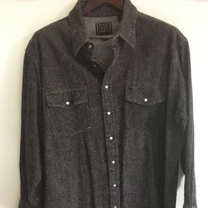 VINTAGE Heavyweight Pearl-snap Western Shirt